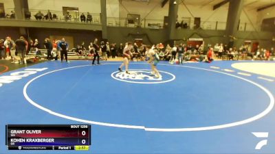 157 lbs Champ. Round 1 - Grant Oliver, WA vs Kohen Kraxberger, OR