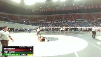 4A/3A/2A/1A Girls 145 Quarterfinal - Riley Allison, La Pine Girls vs Brittanie Ely, Irrigon Girls