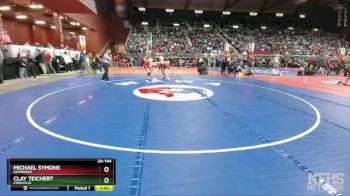 2A-144 lbs Quarterfinal - Michael Symons, Kemmerer vs Clay Teichert, Cokeville