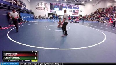 138 lbs Champ. Round 1 - Carsen Hinton, Centennial Middle School vs Shawn Curtis, Sage Valley Jr High