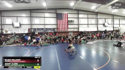 74 lbs Quarterfinal - Blake Williams, Sanderson Wrestling Academy vs Davey Clark, Payson Lions Wrestling Club