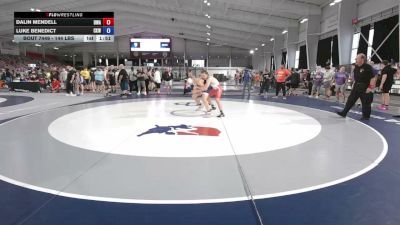 144 lbs Cons. Sub-semis - Dalin Mendell, Donahue Wrestling Academy vs Luke Benedict, Central Kentucky Wrestling