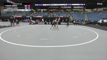 180 lbs Cons. Round 4 - 4 Bailey Dennis, Southern Oregon vs 7 America Lopez, William Penn