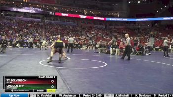 3A-138 lbs Champ. Round 2 - Lincoln Jipp, Bettendorf vs Ty Solverson, Boone