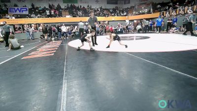 49 lbs Quarterfinal - James Stephens, Chickasha Youth Wrestling vs Jensen Oss, Saints Youth Wrestling Club