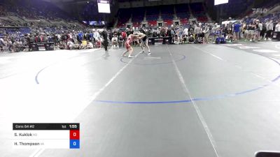 126 lbs Cons 64 #2 - Seamus Kuklok, North Dakota vs Hayden Thompson, Virginia