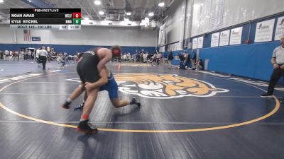 197 lbs Consi Of 16 #2 - Noah Awad, Wesleyan vs Kyle Stickel, Maine Maritime Academy