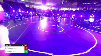 130 lbs Quarterfinal - Anjolina Espinoza, Mountain Man WC vs Zoe Bennett, ReZults Wrestling