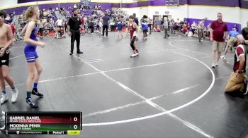 76/80 1st Place Match - Gabriel Daniel, Pelion Youth Wrestling vs McKenna Penix, Cane Bay Cobras