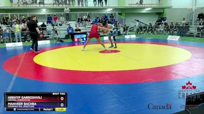 92kg Champ. Round 2 - Arkhyp Gabroshvili, Central Toronto WC vs Manveer Bachra, Canadian Mal Wrestling