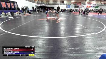 103 lbs Semifinal - Makennah Craft, Unattached OH vs Rayana Sahagun, Grand Valley State