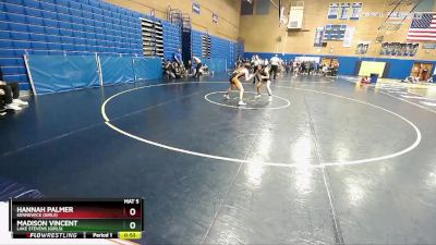 110lbs Cons. Round 5 - Hannah Palmer, Kennewick (Girls) vs Madison Vincent, Lake Stevens (Girls)