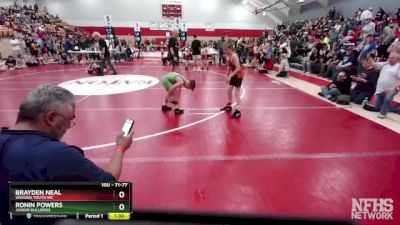 71-77 lbs Round 4 - Ronin Powers, Junior Bulldogs vs Brayden Neal, Wiggins Youth WC