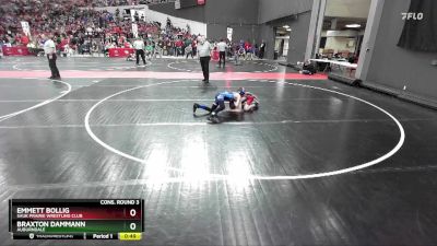 78 lbs Cons. Round 3 - Braxton Dammann, Auburndale vs Emmett Bollig, Sauk Prairie Wrestling Club