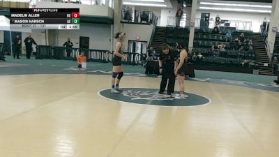 131 lbs Champ. Round 1 - Mason Harsch, Adrian College vs Madelin Allen, Heidelberg