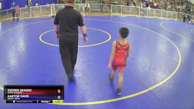 56 lbs Cons. Semi - Zayden Skaggs, Lewis Academy vs Kartor Davis, Sweet Home