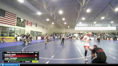 120 lbs Quarterfinal - Hailee Wise, Sons Of Atlas vs Zuri Tavarez, Upper Valley Aces