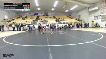 100 lbs Rr Rnd 1 - Addison Flowers, Mcloud HS Girls vs Taylee Ferrier, Miami HS Girls