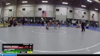 149 lbs Cons. Round 2 - Lane Barton, Wayne State vs Anthony Nichols, Colorado State University - Pueblo