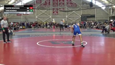 141 lbs Quarterfinal - Austin Monteiro, Western New England vs Jake Eckerle, Johnson & Wales (RI)