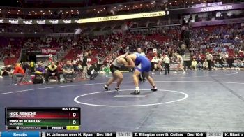 2A-220 lbs Quarterfinal - Nick Reinicke, Dike-New Hartford vs Mason Koehler, Glenwood