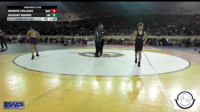 84 lbs Consi Of 8 #2 - Maddox Dollinar, Mustang Middle School vs Zachary Madrid, Lincoln Christian