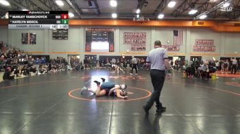 130 lbs Champ. Round 1 - Katelyn Mercil, Cedar Rapids Jefferson vs Marley VanSchoyck, Highland, Riverside