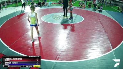 70 lbs Semifinal - Latrell Matheus, Nevada vs Brock Hvass, Idaho