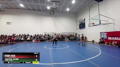 82-86 lbs Round 2 - Tristan Jaure, Carey Jr High vs Aiden Vass, CY Middle School