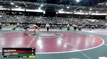 120 lbs Champ. Round 3 - Hannah Larson, Riverton vs Mia Pedersen, Redmond