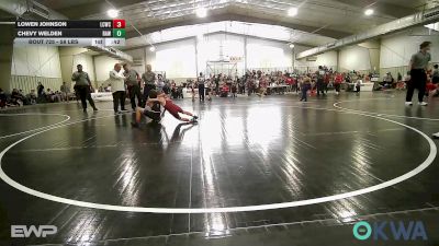 58 lbs Consolation - Lowen Johnson, Lincoln Christian vs Chevy Welden, Raw Wrestling Club