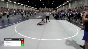 62 lbs Consi Of 8 #2 - Joshua Alfaro, Sunnyside Wr Ac vs Lane Mason, Swp