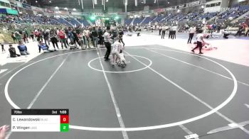 70 lbs Final - Colin Lewandowski, Black Fox Wr Ac vs Parker Wingen, Legends Of Gold