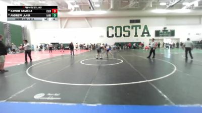 215 lbs Cons. Round 2 - Xavier Gamboa, CSDR vs Andrew Lanik, Hamilton