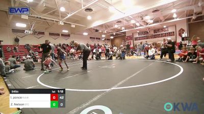 64 lbs Semifinal - Logan Ponce, R.A.W. vs Zane Nelson, Owasso Takedown Club