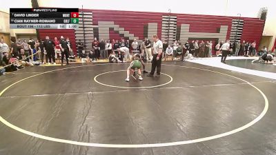 113 lbs Consi Of 8 #1 - David Linder, Montville/Plainfield vs Cian Rayner-Romano, Guilford