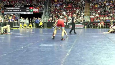 1A-165 lbs Cons. Semi - Kyle Kuboushek, South Winneshiek vs Clay Wilgenbusch, East Buchanan