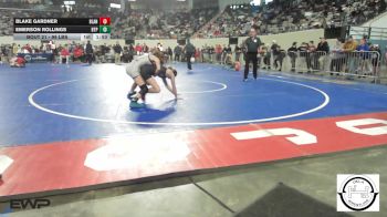 96 lbs Semifinal - Blake Gardner, Blanchard High School vs Emerson Rollings, Tulsa Blue T Panthers