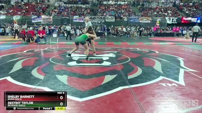 G - 114 lbs Cons. Round 3 - Destiny Taylor, Belgrade (Girls) vs Shelby Barnett, Baker (Girls)