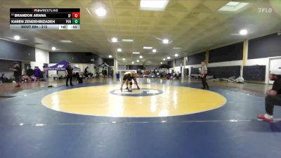 215 lbs Cons. Round 2 - Brandon Arana, San Fernando vs Karen Zendehbizadeh, Portola