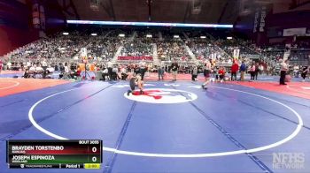 3A-144 lbs Champ. Round 1 - Joseph Espinoza, Worland vs Brayden Torstenbo, Rawlins