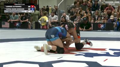 110 lbs 1st Place Match - Aubree Gutierrez, Surfside X Wrestling vs Sophia Marie Gonzales, Surfside X Wrestling