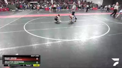 67 lbs Cons. Round 2 - Braxton Denowski, Oconto Falls/Abrams vs Isaac Kruse, Askren Wrestling Academy