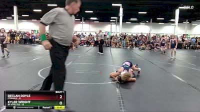 80 lbs Round 1 (6 Team) - Declan Doyle, CTWHALE vs Kyler Wright, 84 Athletes