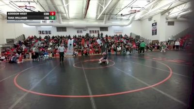 100 lbs Cons. Round 2 - Addison West, Kemmerer vs Tana Williams, Lyman