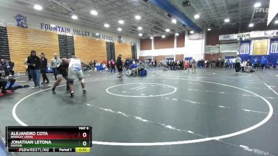 285 lbs Cons. Round 2 - Alejandro Cota, Brawley Union vs Jonathan Letona, Mayfair
