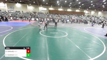 98 lbs Semifinal - Gavin Gallardo, West Valley Junior Eagles vs Colton Cardinal, Damonte Ranch WC