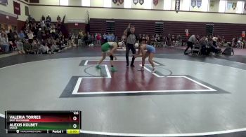 105 lbs Quarterfinal - Alexis Kolbet, Osage vs Valeria Torres, East Buchanan