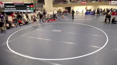 14U - 92 lbs Champ. Round 2 - Rylan Brown, Zumbrota-Mazeppa vs Liam Maley, Northfield James Gang Wrestling