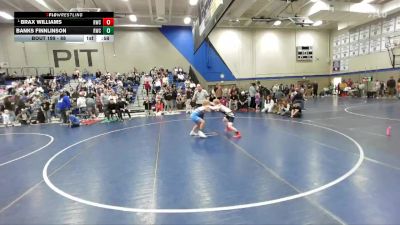 88 lbs Quarterfinal - Brax Williams, Sanderson Wrestling Academy vs Banks Finnlinson, Team Prestige Wrestling
